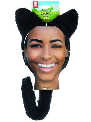 Black Cat Costume Accessory Kit - (Adult)