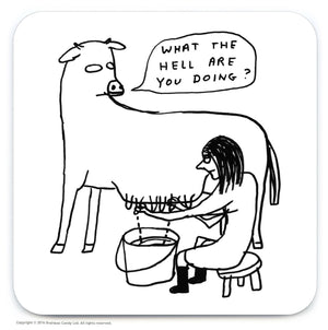 Funny Coaster - 'What The Hell' by David Shrigley