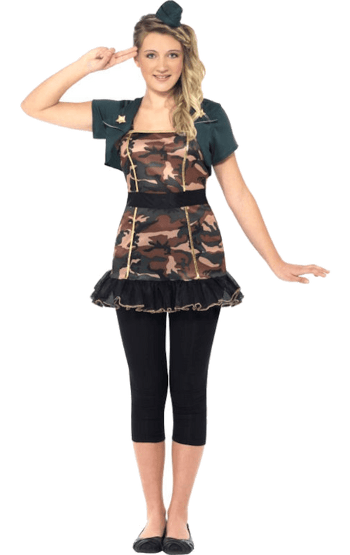 Miss Army Costume - (Adult)