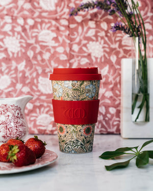 Ecoffee Cup 'William Morris Corncockle' - 14oz