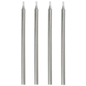 Silver Birthday Candles - Pack of 12