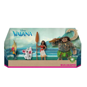 Disney Vaiana (Moana) Gift Box Figurines - 4 piece (Vaiana, Maui, Pua and Hei Hei)