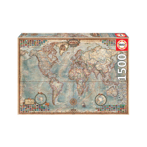 Educa - Political Map Of The World Jigsaw Puzzle (1500 Piece Jigsaw Puzzle)