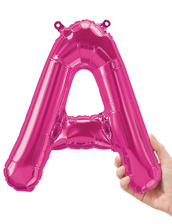 Pink/Magenta Letter Foil Balloons - 16"