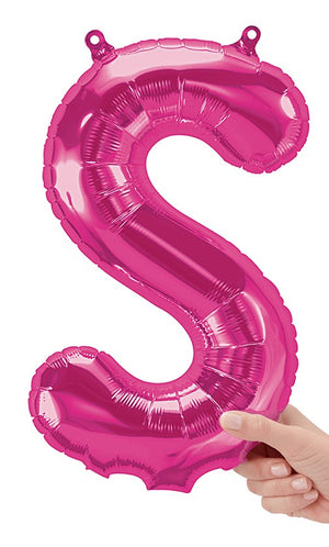 Pink/Magenta Letter Foil Balloons - 16"