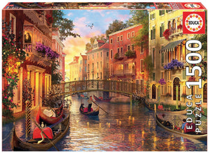 Educa - Sunset In Venice Jigsaw Puzzle (1500 Piece Jigsaw Puzzle)