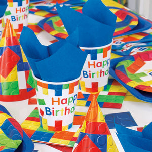Building Blocks "Happy Birthday" Party Accessories & Tableware