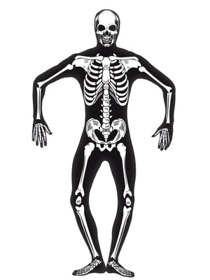 2nd Skin Glow in the Dark Skeleton Costume - (Adult)
