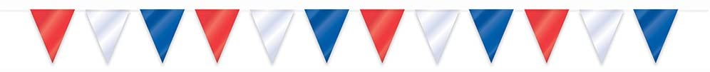 Red, White and Blue Bunting Banner - 32.8ft