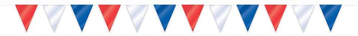 Red, White and Blue Bunting Banner - 32.8ft