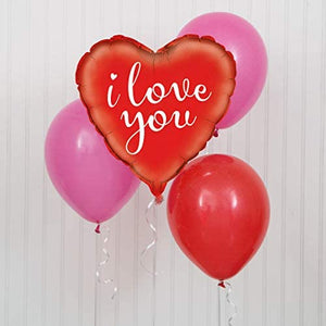 Red "I Love You" Heart Helium Foil Balloon - 18"