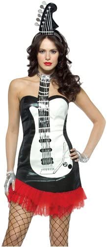 Glam Rock Guitar Costume - Black (Adult)