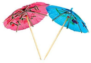 Multi-Colour Cocktail Umbrellas - Pack of 10
