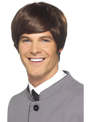 60s' Male Mod Wig - Short, Brown (Adult)