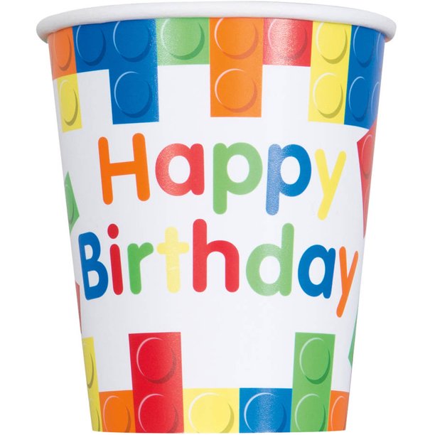 Building Blocks "Happy Birthday" Party Accessories & Tableware