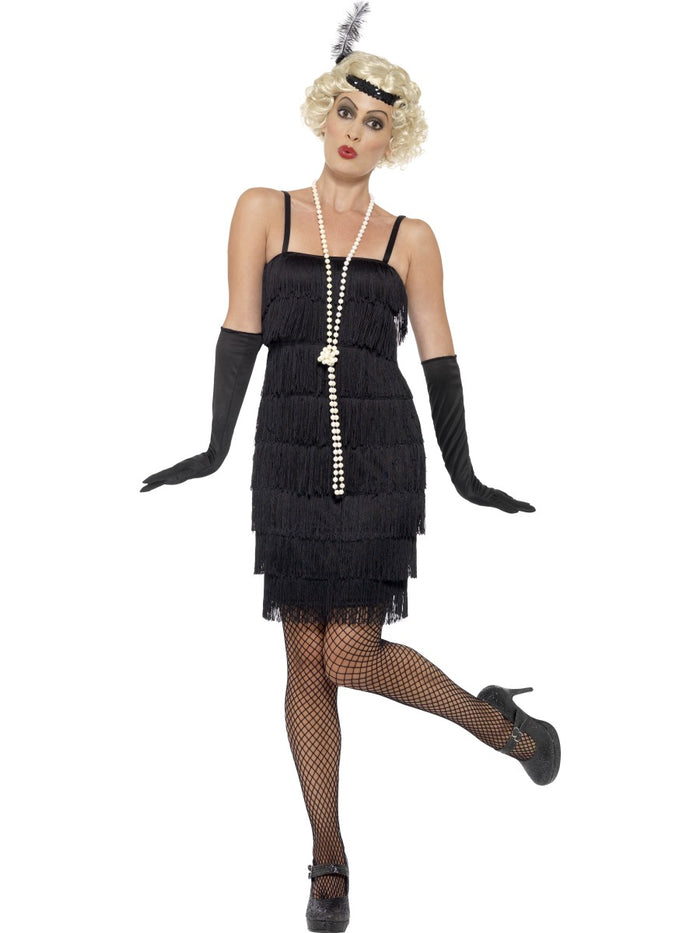 Flapper Costume - Black (Adult)