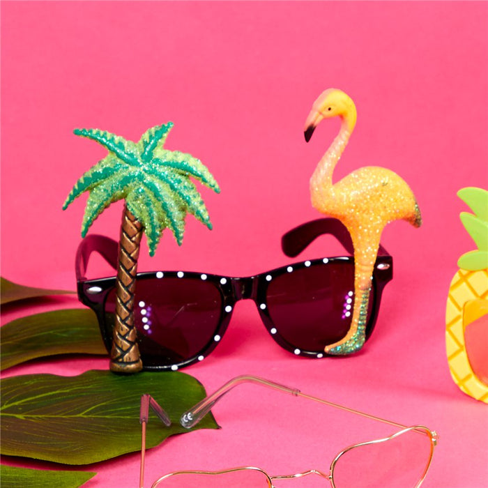 Flamingo/Palm Tree Glasses