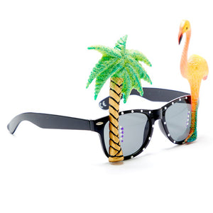 Flamingo/Palm Tree Glasses
