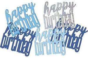 Glitz Blue & Silver Birthday Party Accessories & Tableware