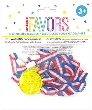 Winner Gold Medal Party Favours - Pack of 5