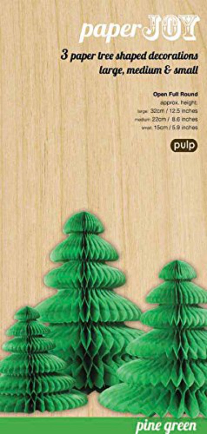 Table Centerpiece - Pine Green Tree - 3 pack (Large, Medium, Small)