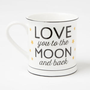 "Love You To The Moon And Back" Golden Stars Mug