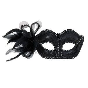 Eye Mask with Side Decorations - Black (Adult)