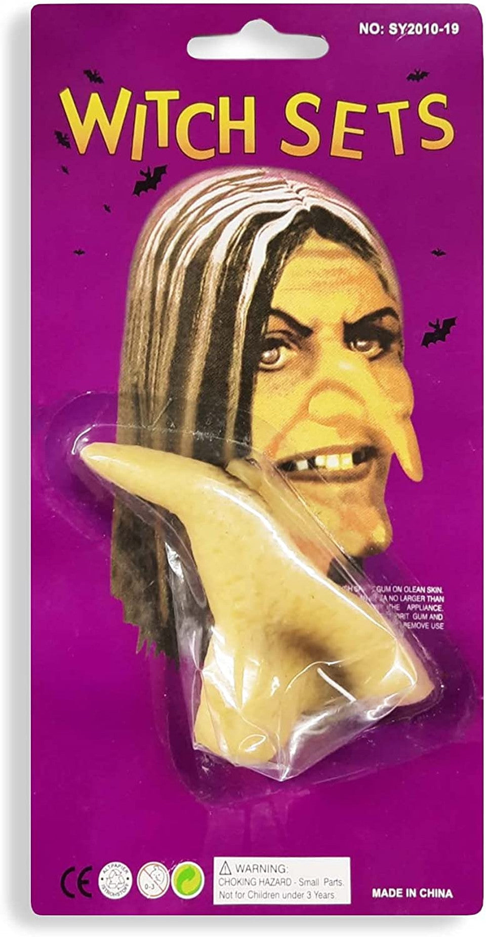 WITCH NOSE WART HALLOWEEN FANCY DRESS ACCESSORY FAKE WITCHES NOSE ON ELASTIC