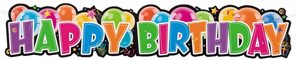 "Happy Birthday" Giant Banner - 4.33ft