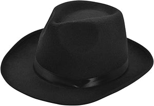Gangster Wool Felt Hat - Black (Adult)