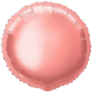 Rose Gold Round Helium Foil Balloon - 18"