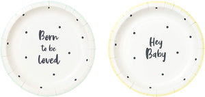 New Baby Welcome "Born To Be Loved" Plate - 7 inch