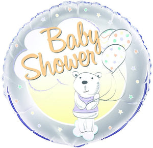 Cute Bear Baby Shower Helium Foil Balloon - 18"