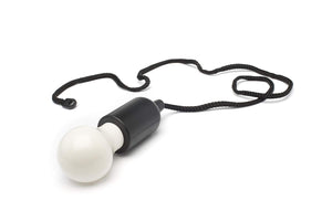 Light On A Rope - White Bulb/Black Rope