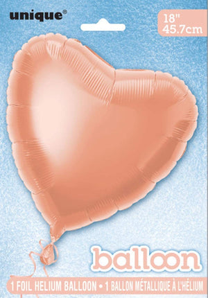 Colour Heart Shaped Helium Foil Balloons - 18"