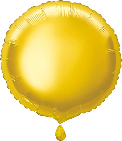 Gold Round Helium Foil Balloon - 18"