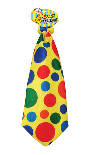 Clown Tie - Multi- Coloured Polka Dot, Long