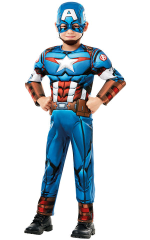 Deluxe Captain America Muscle Costume - (Child)