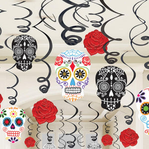 Black & Bone Swirl Decorations (Mega Pack) - 30 pieces