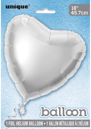 Colour Heart Shaped Helium Foil Balloons - 18"