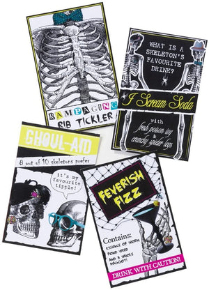 Skeleton Crew Bottle Labels - Pack of 8