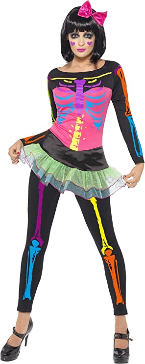 Neon Skeleton Costume - (Adult)