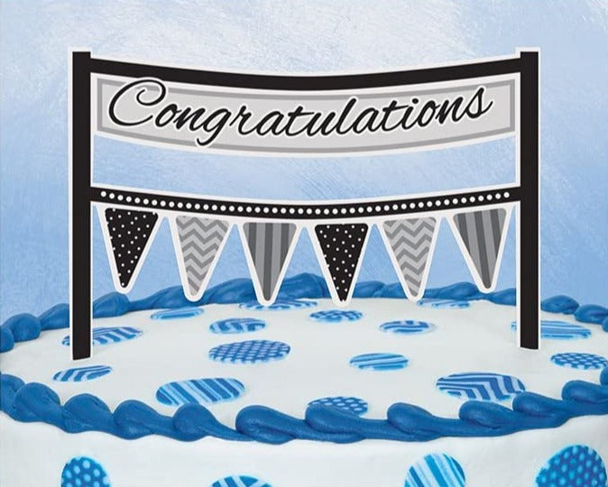 "Congratulations" Cake Bunting Topper - 6"