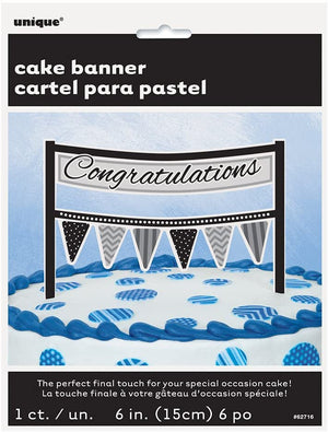 "Congratulations" Cake Bunting Topper - 6"