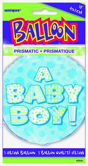 Prism "A Baby Boy!" Helium Foil Balloon - 18"