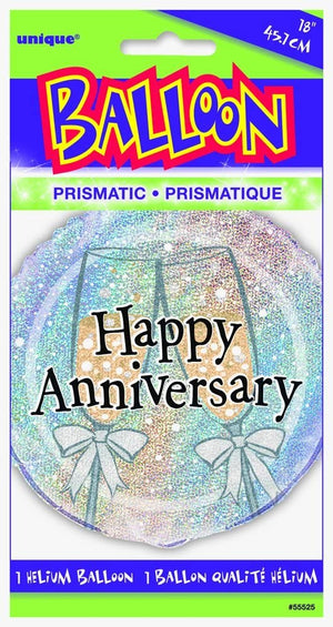 Prism "Happy Anniversary" Helium Foil Balloon - 18"