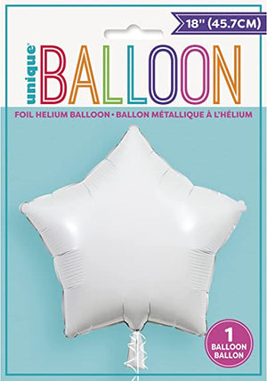 White Star Helium Foil Balloon - 18"