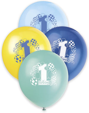 Blue Balloons "1st Birthday" Party Balloons - 12 inch