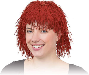 Tinsel Wig - Red (Adult)