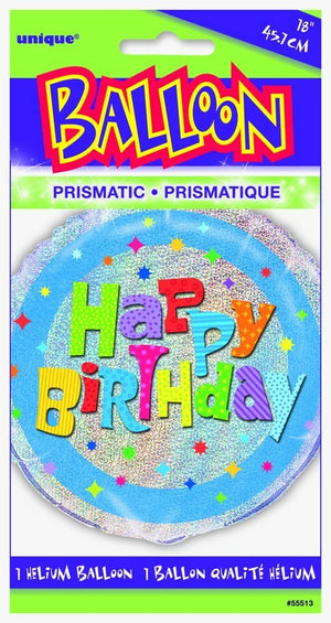 Prism Wacky "Happy Birthday" Helium Foil Balloon - 18"